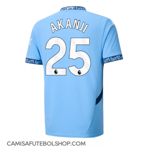 Camisa de time de futebol Manchester City Manuel Akanji #25 Replicas 1º Equipamento 2024-25 Manga Curta